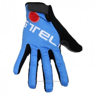 2020 Castelli Gants Doigts Longs Cyclisme Bleu Noir (4)